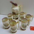 JARRA CON 6 TAZAS DECORATIVAS