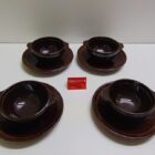 JUEGO DE 4 CUENCOS Y PLATO VINTAGE