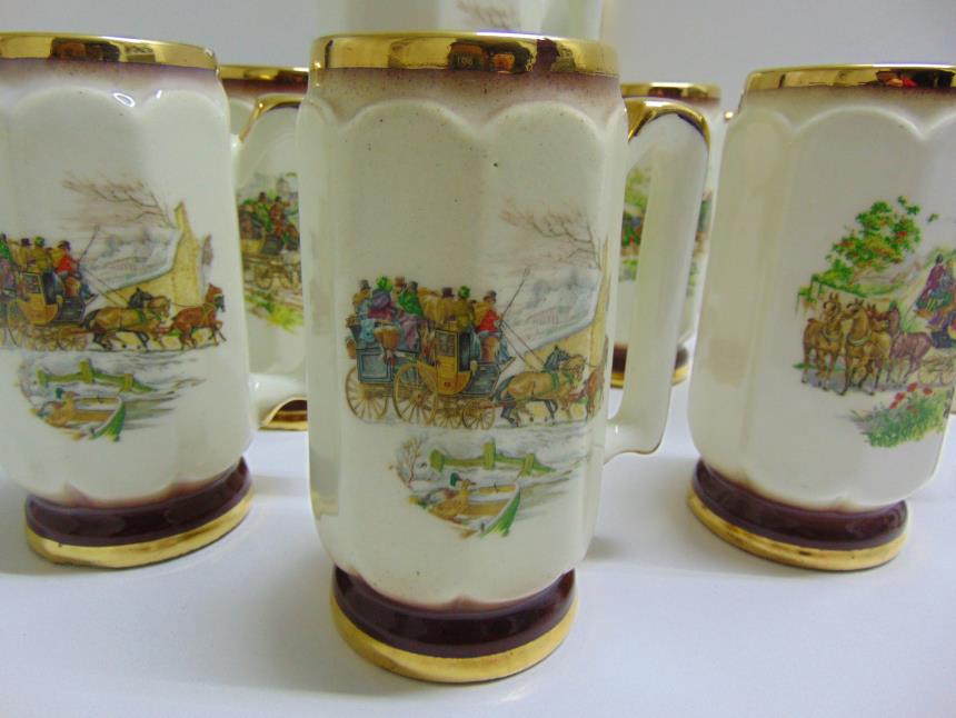 JARRA CON 6 TAZAS DECORATIVAS