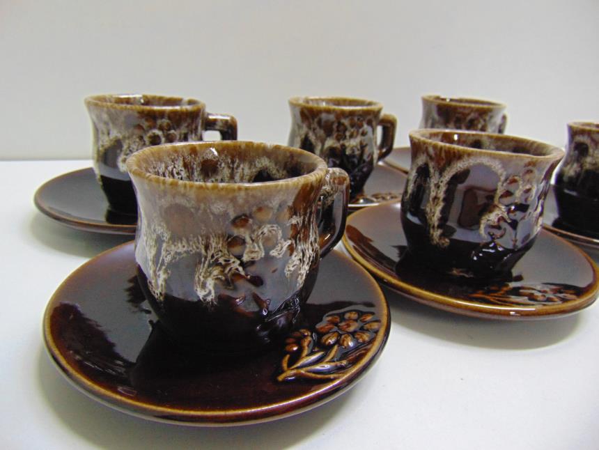 JUEGO 6 TAZAS DE CAFE DECORATIVAS