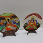 PLATO DECORATIVO PORCELANA CHINA CON SOPORTE