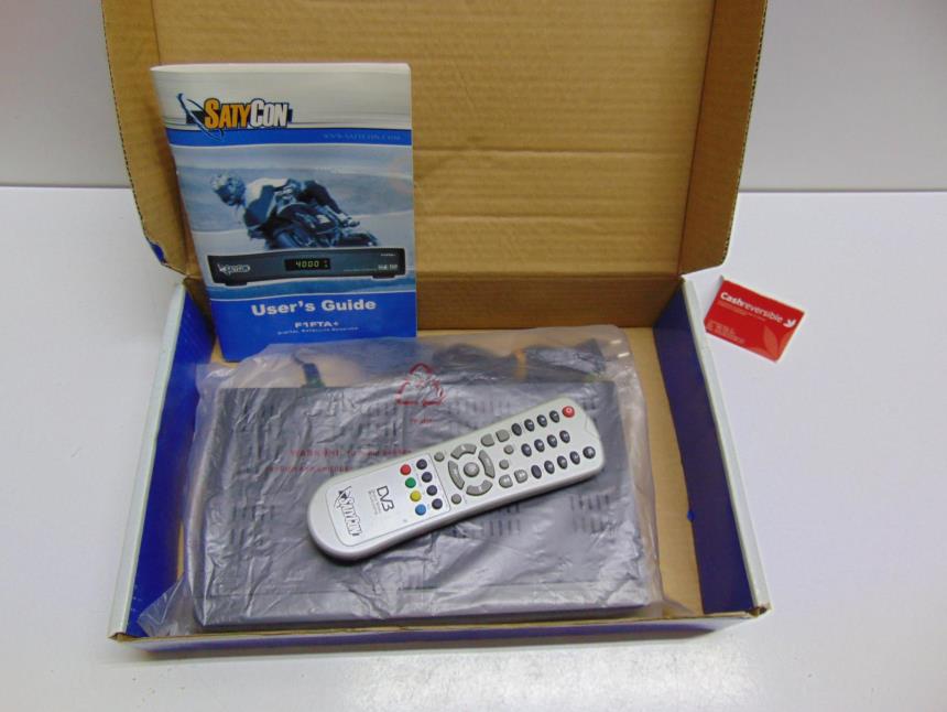 DECODIFICADOR SATELITE CON MANDO Y CAJA