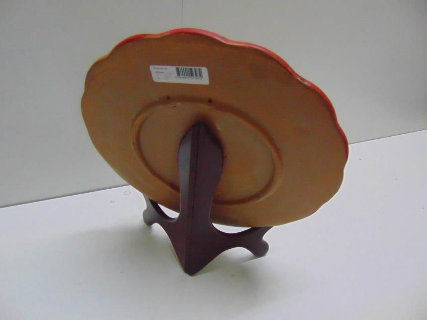 PLATO ARTESANAL DECORATIVO CON PIE