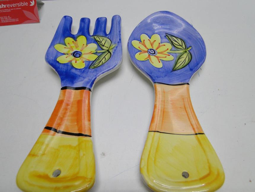 JUEGO DE CUBIERTOS CERAMICOS EDECORATIVOS