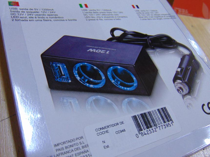 CONVERTIDOR DE COCHE USB 120W