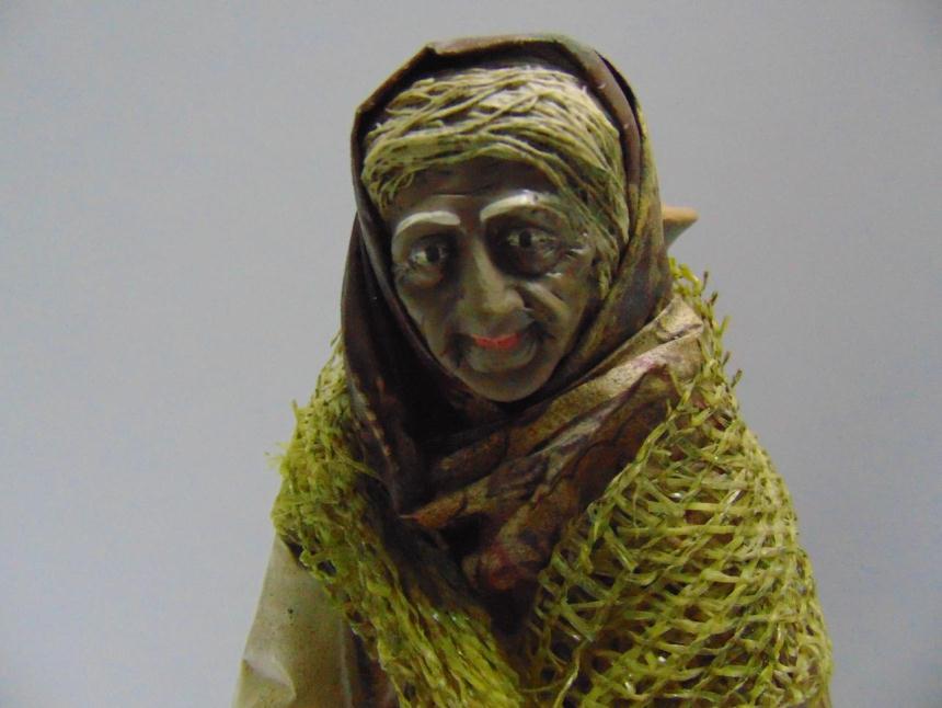 PAREJA DE FIGURAS ARTESANALES VINTAGE