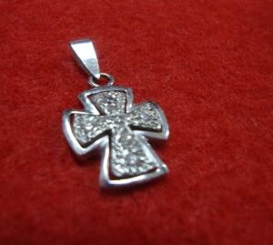 COLGANTE DE ORO BLANCO DE 18 K