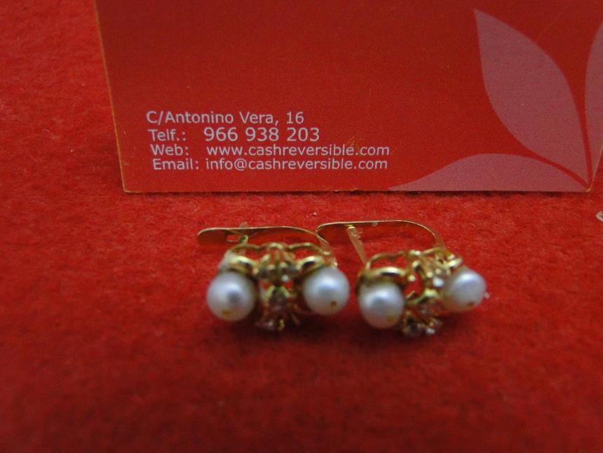 PENDIENTES DE ORO 18K CON PIEDRAS
