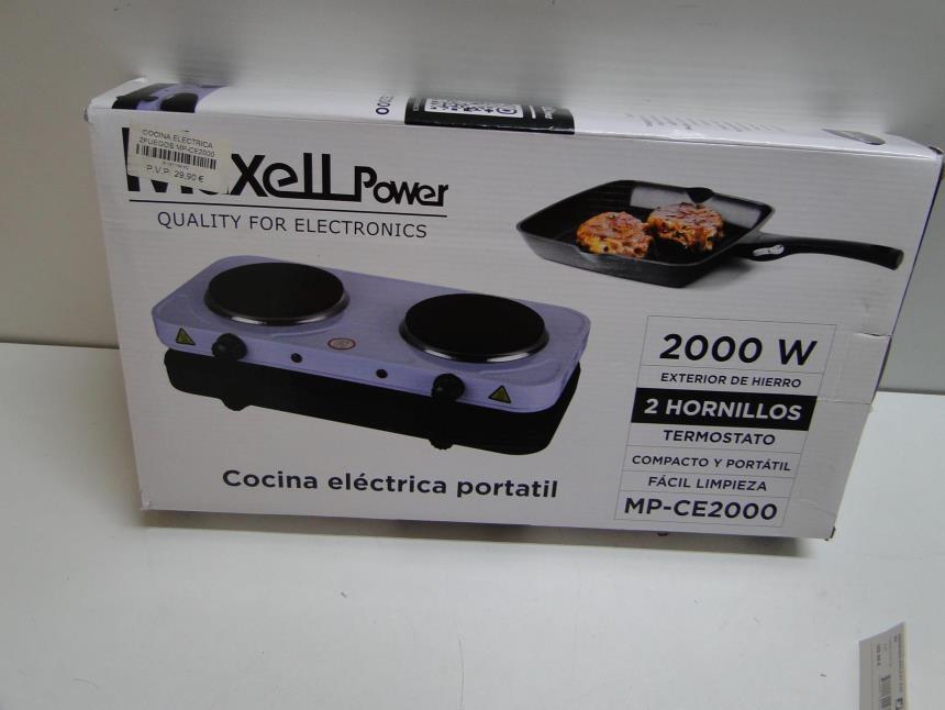 COCINA ELECTRICA DE DOS FUEGOS CON CAJA SEMINUEVA