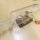 BARCO DE CRISTAL EN BOTELLA