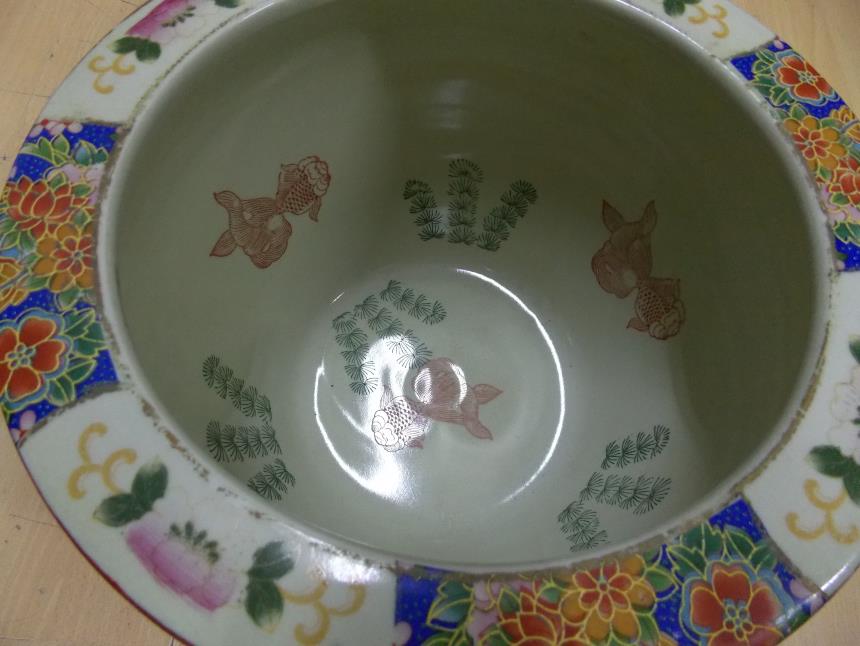 MACETERO CHINO ARTESANAL PINTADO A MANO