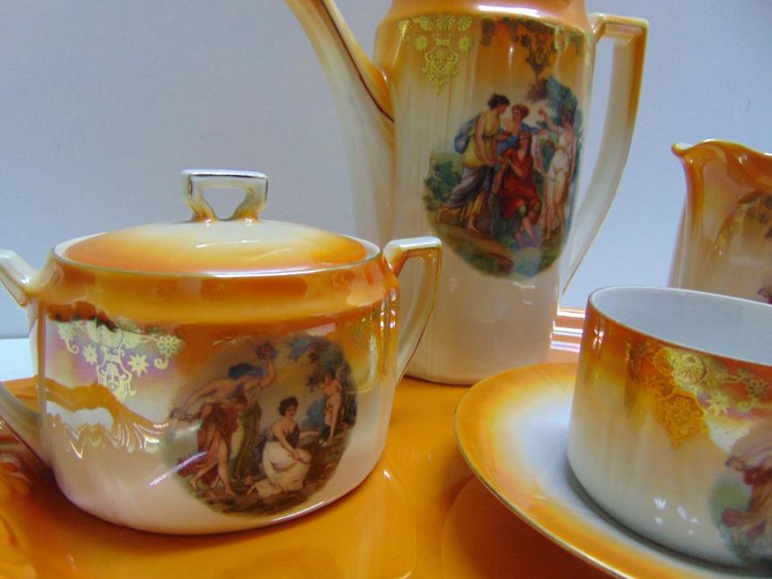 SET DE CAFE PERSONAL DE PORCELANA VINTAGE