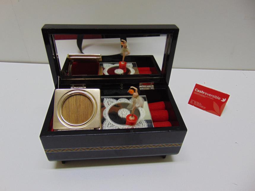 JOYERO CAJA DE MUSICA VINTAGE (AÑOS 60)