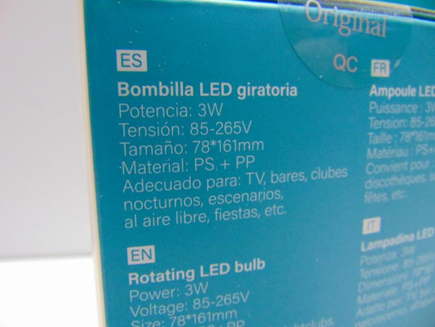 BOMBILLA LED GIRATORIA A ESTRENAR