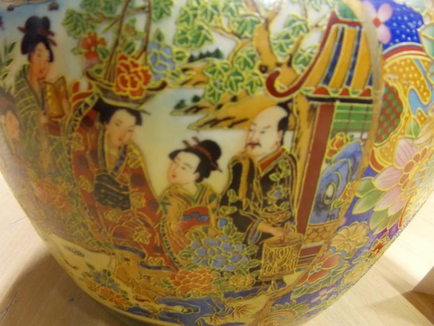 MACETERO CHINO ARTESANAL PINTADO A MANO