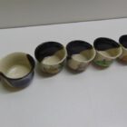 JUEGO DE 7 VASOS DE PORCELANA