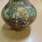 JARRON DE PORCELANA CHINA PINTADO A MANO