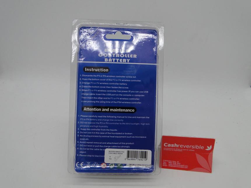 BATERIA MANDO PS3 CON CABLE NUEVA