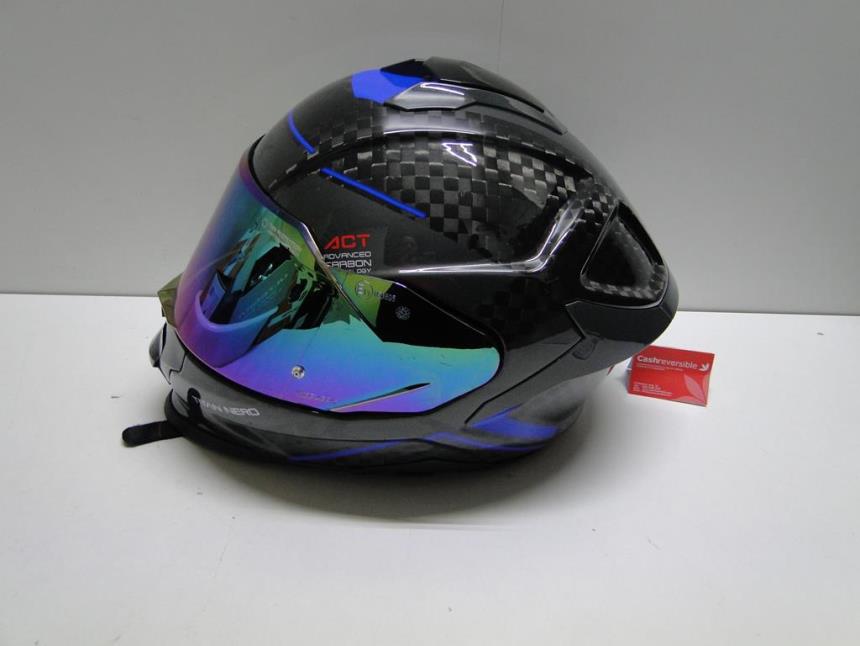 CASCO DE MOTO CARBONO NERO DECORADO BRILLO TM
