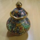 JARRON DE PORCELANA CHINA PINTADO A MANO