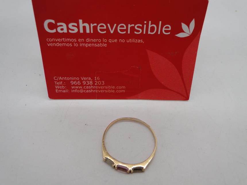 ANILLO DE ORO 18K CON PIEDRAS
