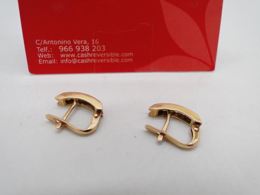 PENDIENTES DE ORO 18K CON PIEDRAS