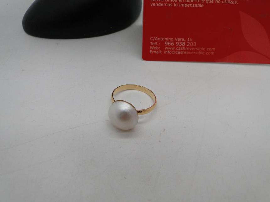 ANILLO ORO 18K CON PERLA