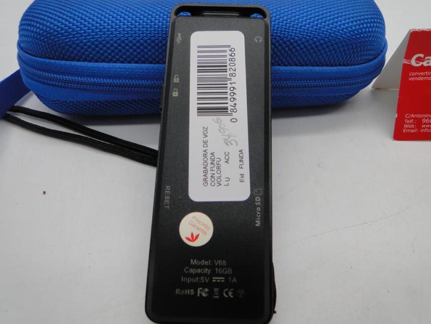 GRABADORA DE VOZ CON FUNDA